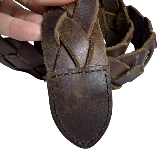 Eddie Bauer Braided Genuine Leather Belt – Brown – Size 40 - Picture 4 of 6